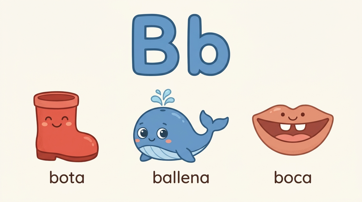 La letra B de bebé