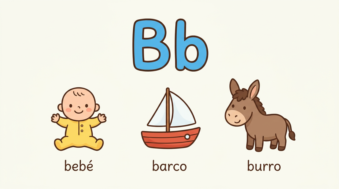 La letra B de bebé