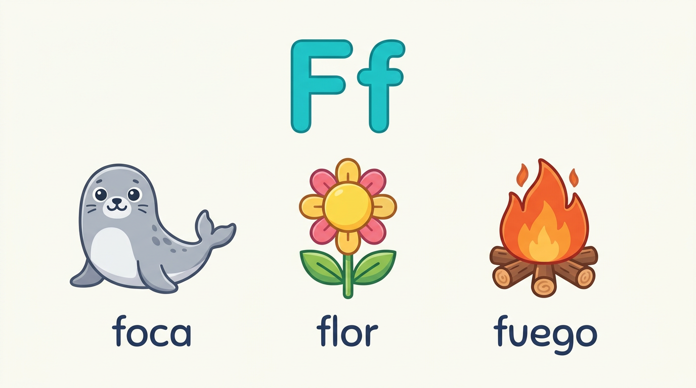 La letra F de foca