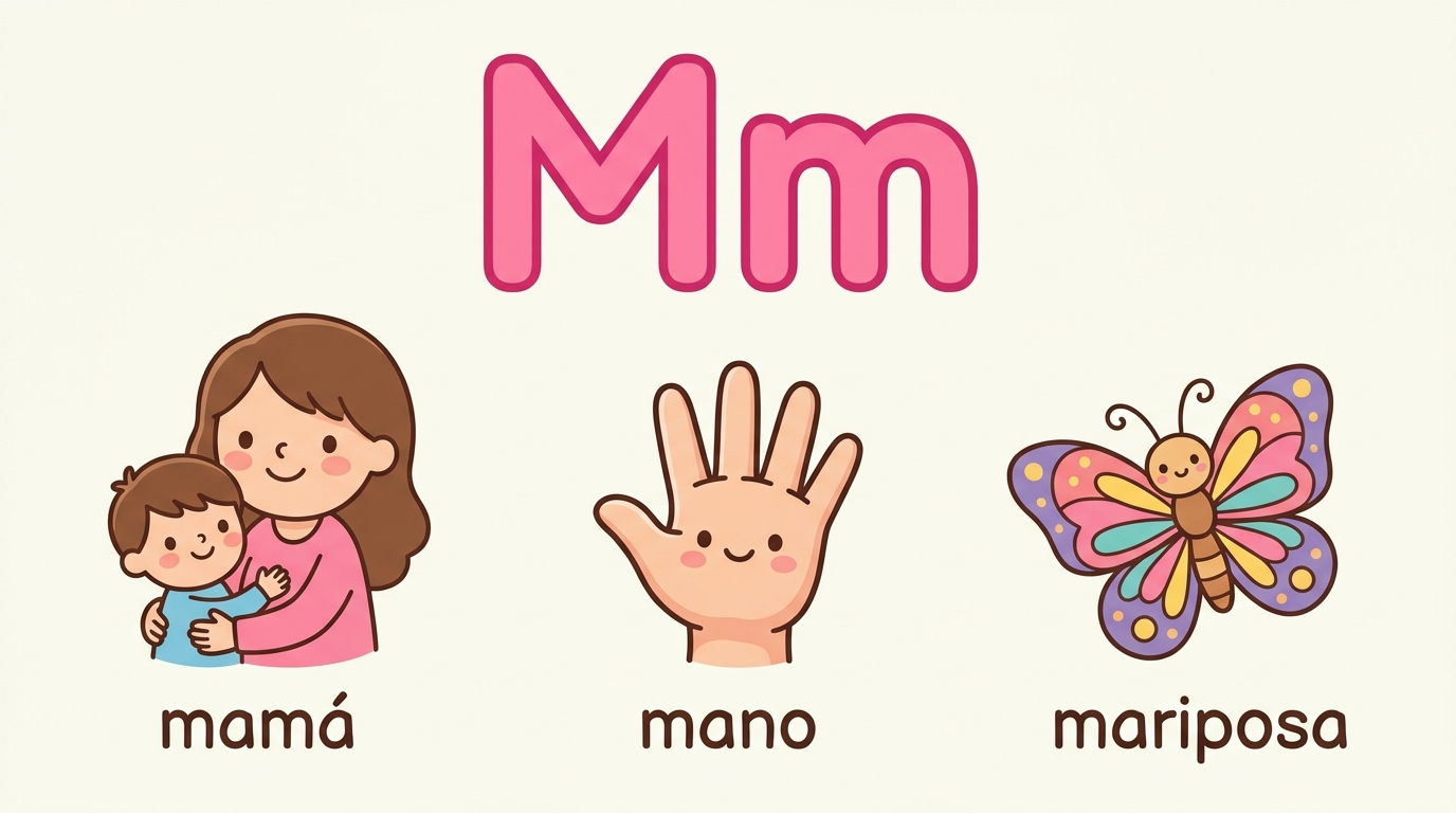 La letra M de mamá
