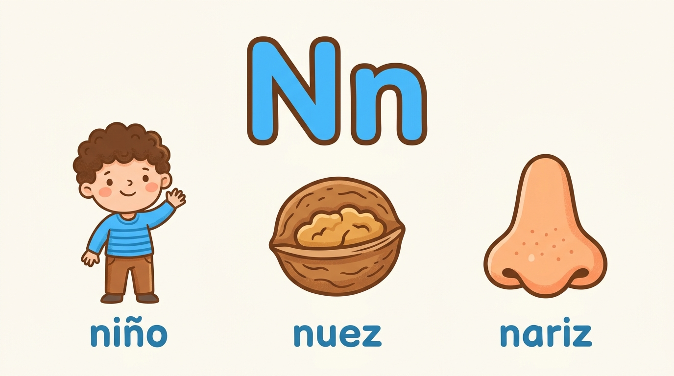 La letra N de nido