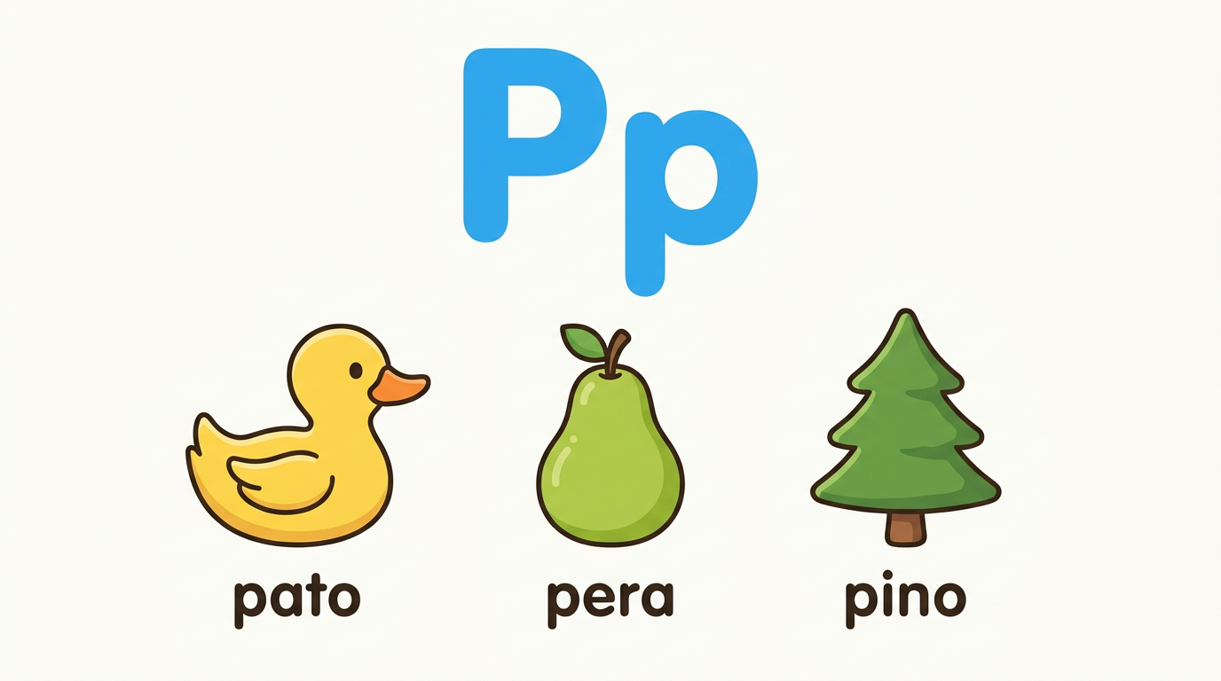 La letra P de papá