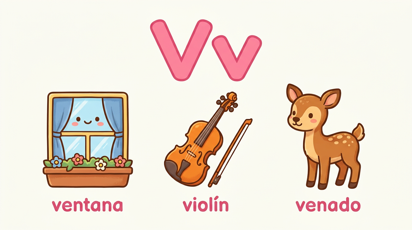 La letra V de vaca